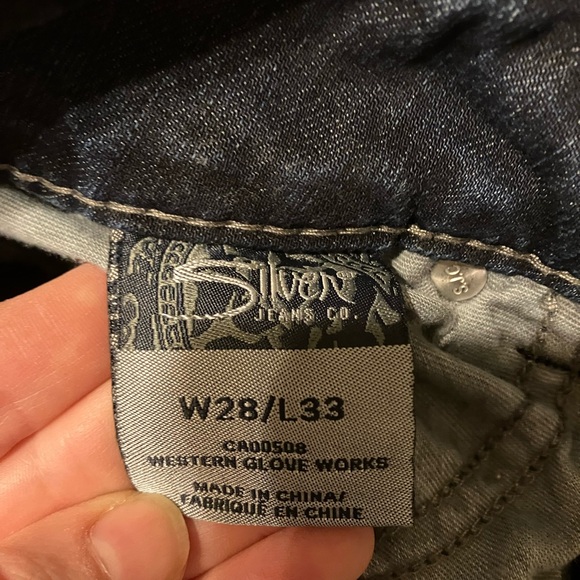 Silver Jeans Suki Baby Bootcut Dark Wash Western Y2K Denim Women’s W28 / L33 - Picture 5 of 7